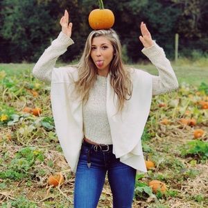 Anthropologie MOTH Cascades Shawl Sweater Vest in Ivory